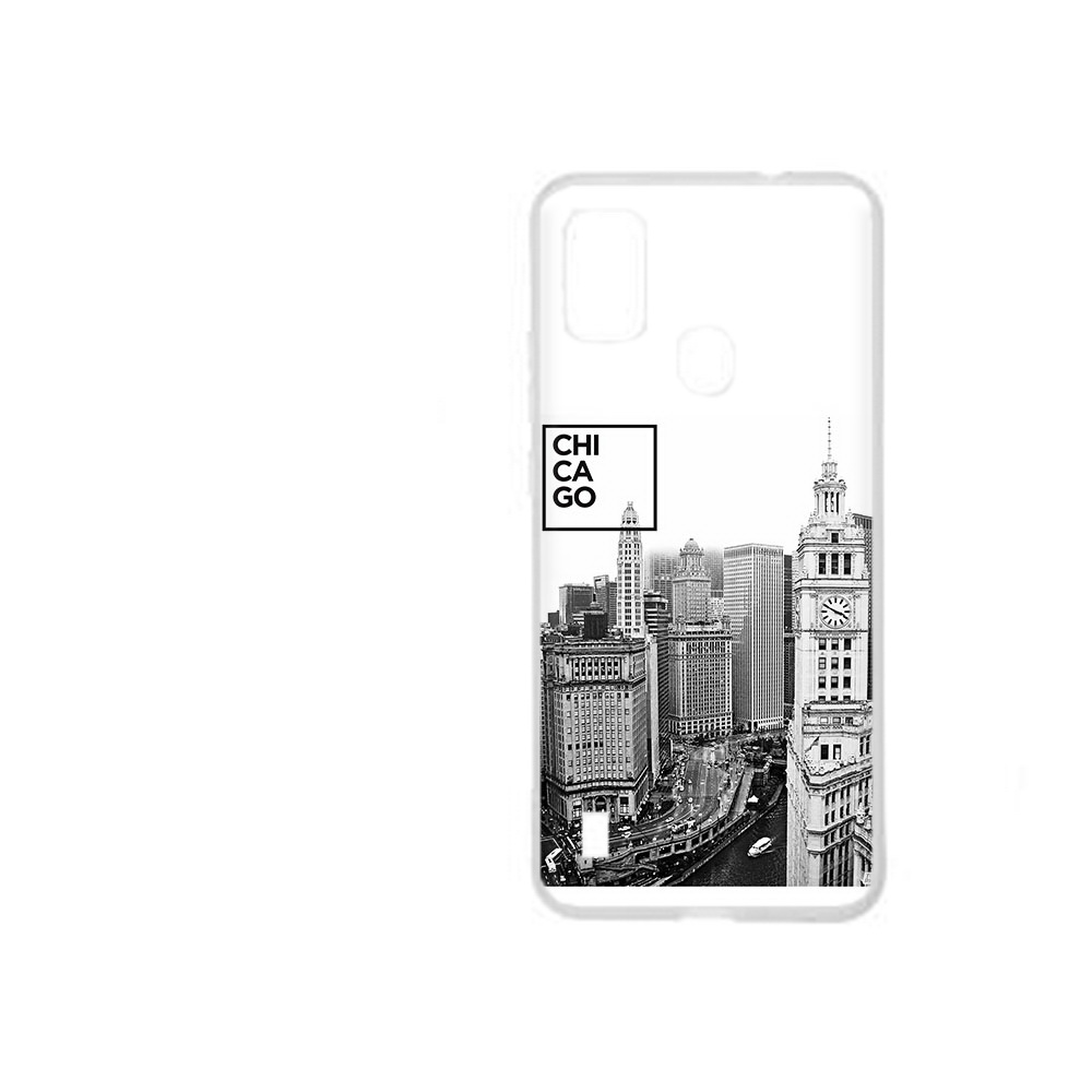

Чехол MyPads Tocco для ZTE Blade A51 черно белый чикаго (PT160198.458.689), Прозрачный, Tocco