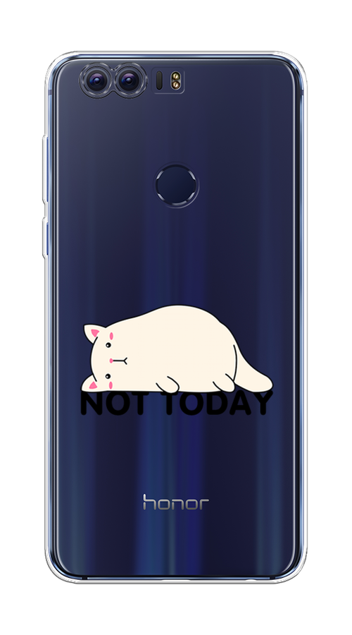 

Чехол на Honor 8 "Cat not today", Белый;розовый;черный, 60950-1