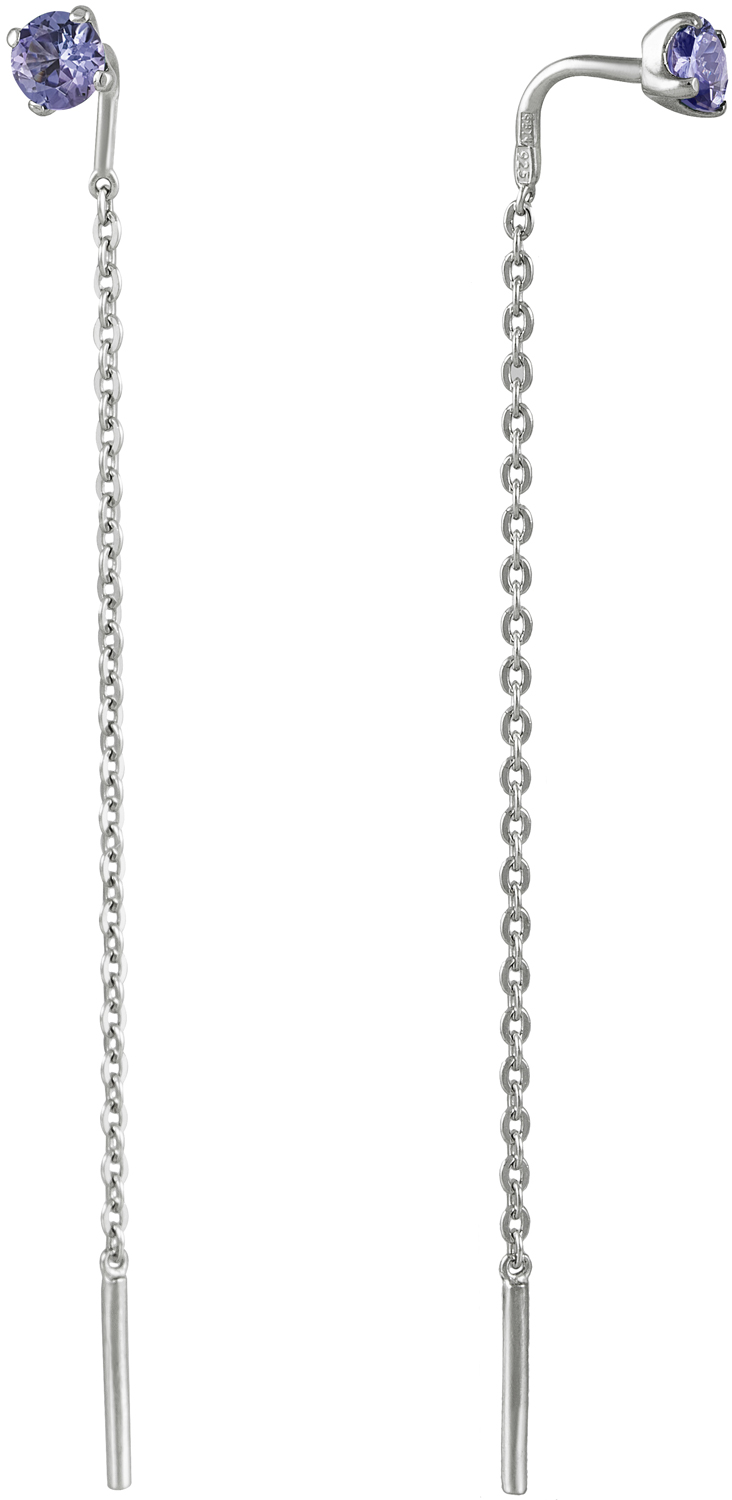 

Серьги из серебра с танзанитом СБ Золото SG-25/039TAN2, SG-25/039TAN2