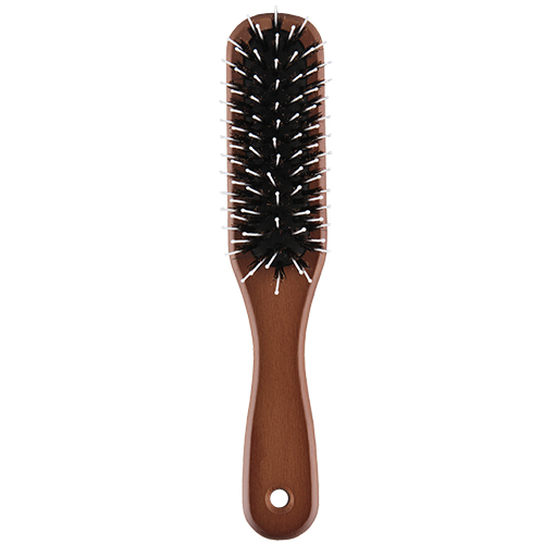Щетка для волос LADY PINK BASIC массажная с деревянной ручкой прямоугольная