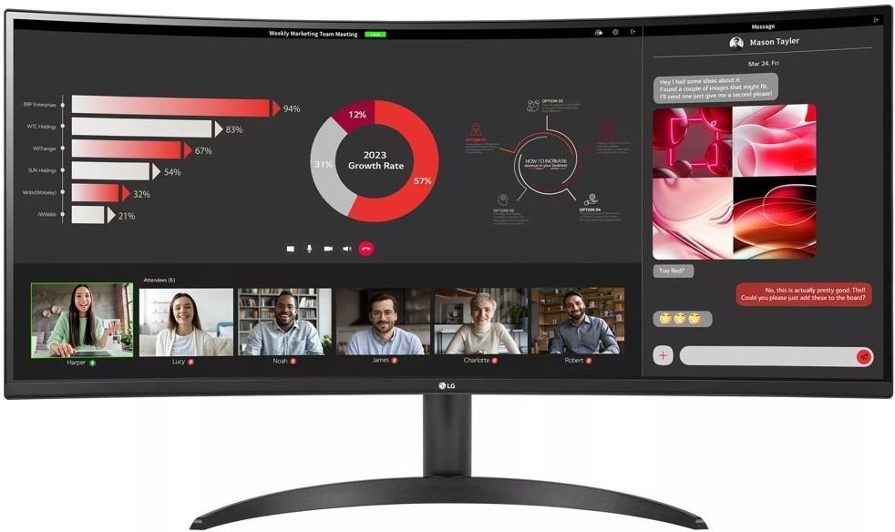 LG Монитор LG LCD 34WR50QC-B/ LG UltraWide