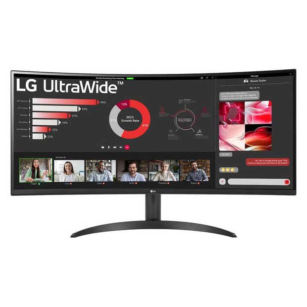 

34" Монитор LG UltraWide 34WR50QC-B White 100Hz 3440x1440 VA, Белый, UltraWide 34WR50QC-B