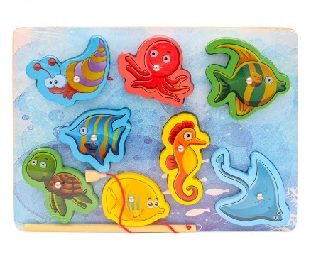 

Деревянная игрушка Магнитная рыбалка. Морские друзья