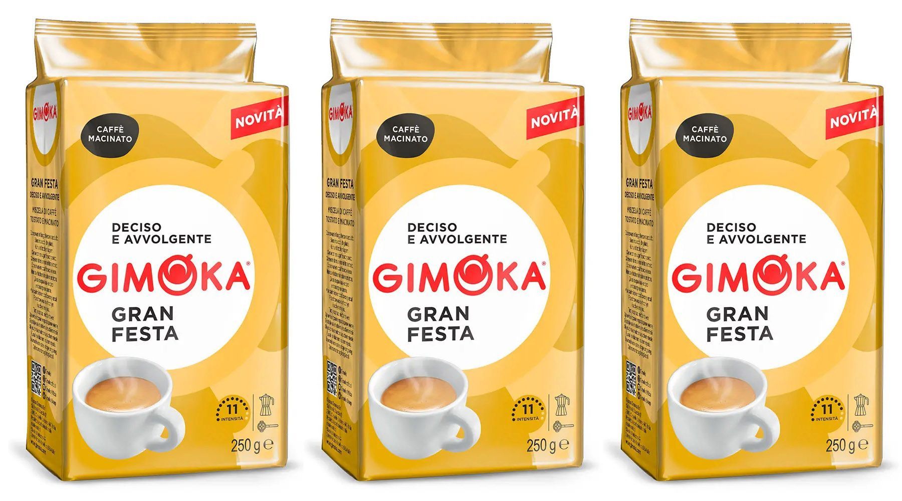 Кофе молотый Gimoka Gran Festa Италия, 3 шт по 250 г