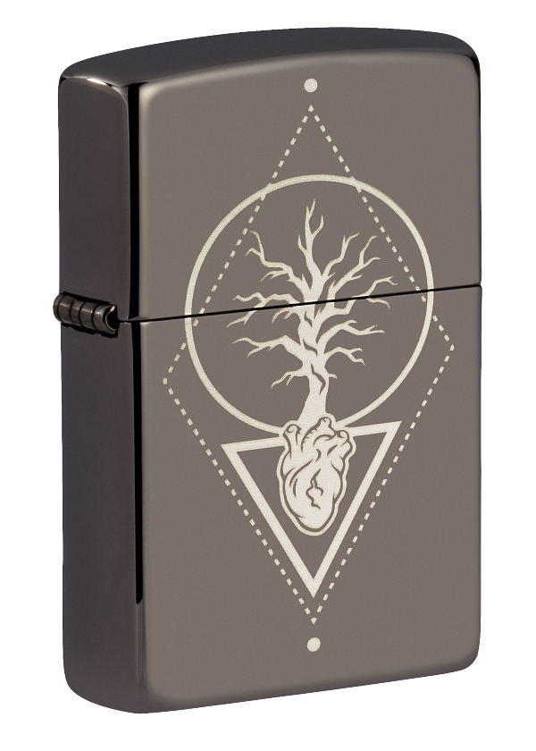 

Зажигалка ZIPPO 49687 Heart of Tree - Дерево Сердца, Черный