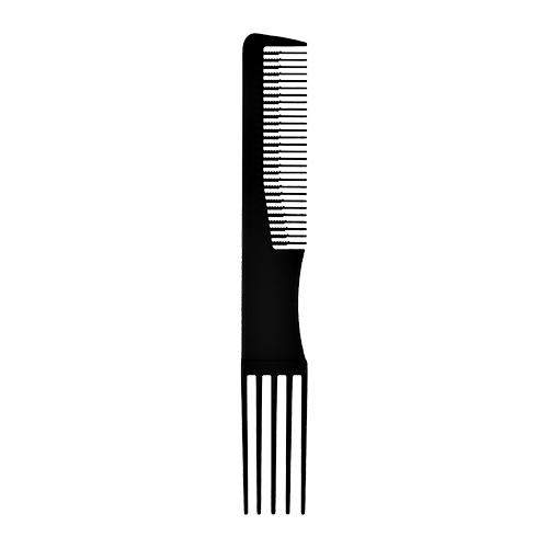Расческа-гребень для волос LADY PINK BASIC PROFESSIONAL карбоновая с вилкой 19 см