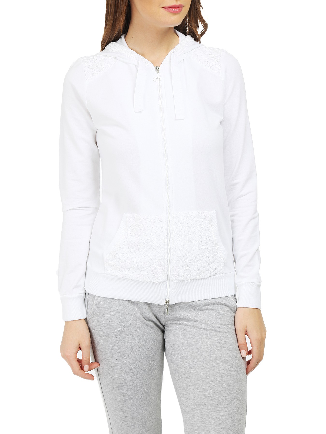 

Толстовка женская Deha B32462 белая 40 RU, Белый, B32462