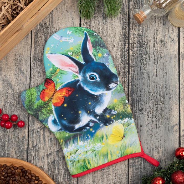 

Варежка-прихватка Черный кролик 20х28 , 35% х/л, 65% п/э, ватин 250 г/м2