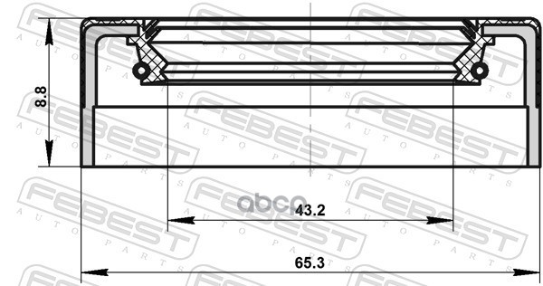 

FEBEST САЛЬНИК КОРОБКИ СКОРОСТЕЙ 43.2X65.3X8.8X8.8