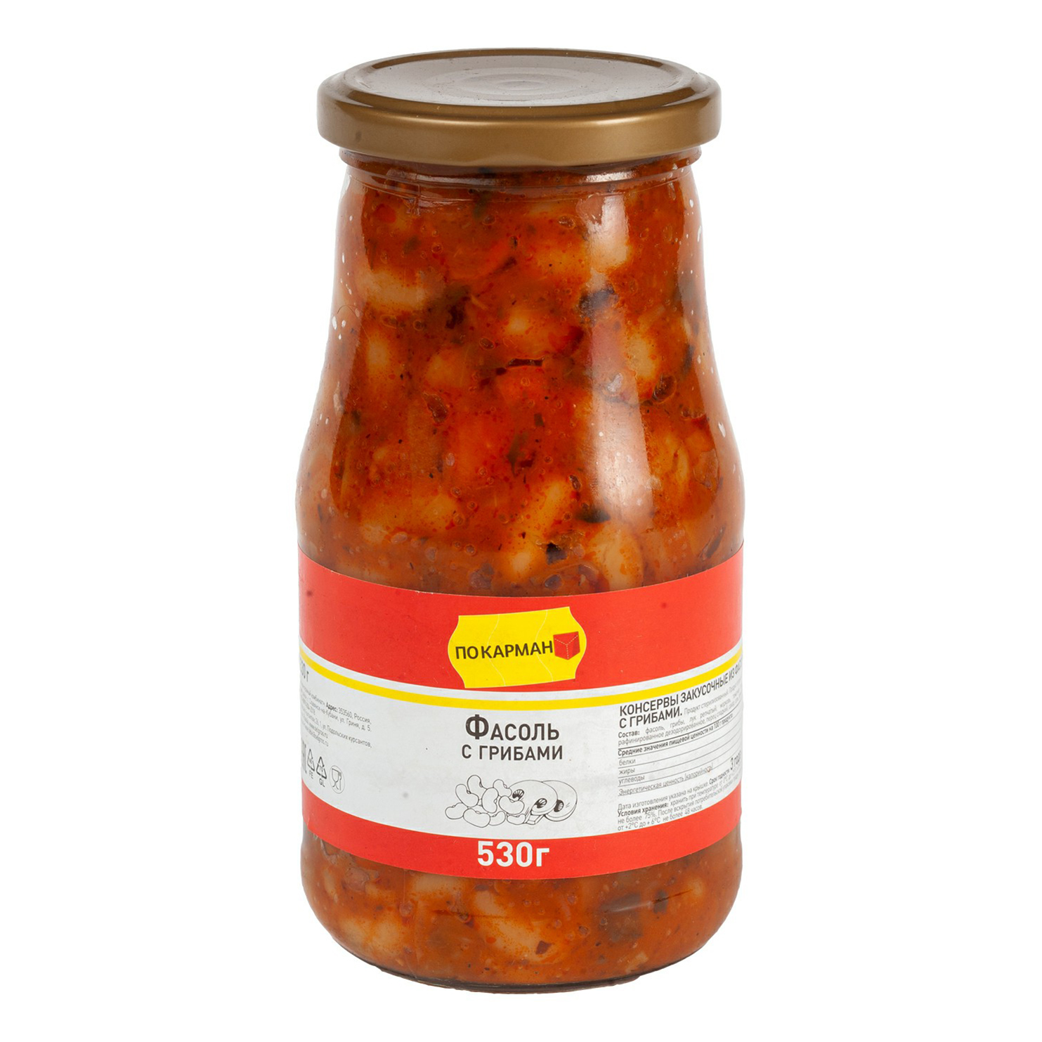 

Фасоль Selgros с грибами 530 г