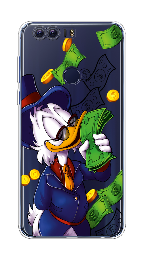 

Чехол на Honor 8 "Scrooge McDuck with Money", Синий;зеленый;белый, 60950-6