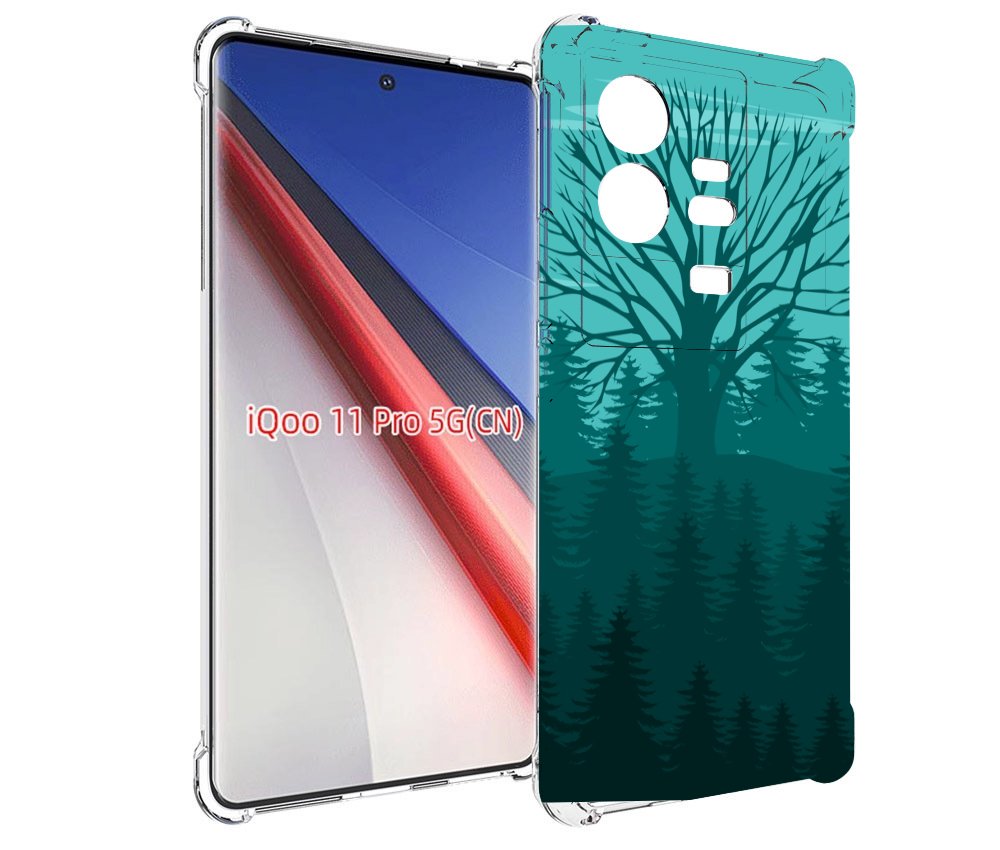 

Чехол бампер MyPads Лес для Vivo iQOO 11 Pro противоударный, Прозрачный, Tocco