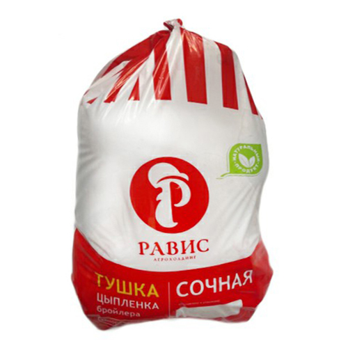 

Тушка цыпленка-бройлера на кости Равис Сочная замороженная 1,5 кг