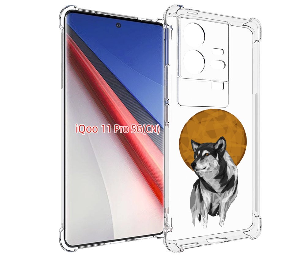 

Чехол бампер MyPads Лунный волк для Vivo iQOO 11 Pro противоударный, Прозрачный, Tocco