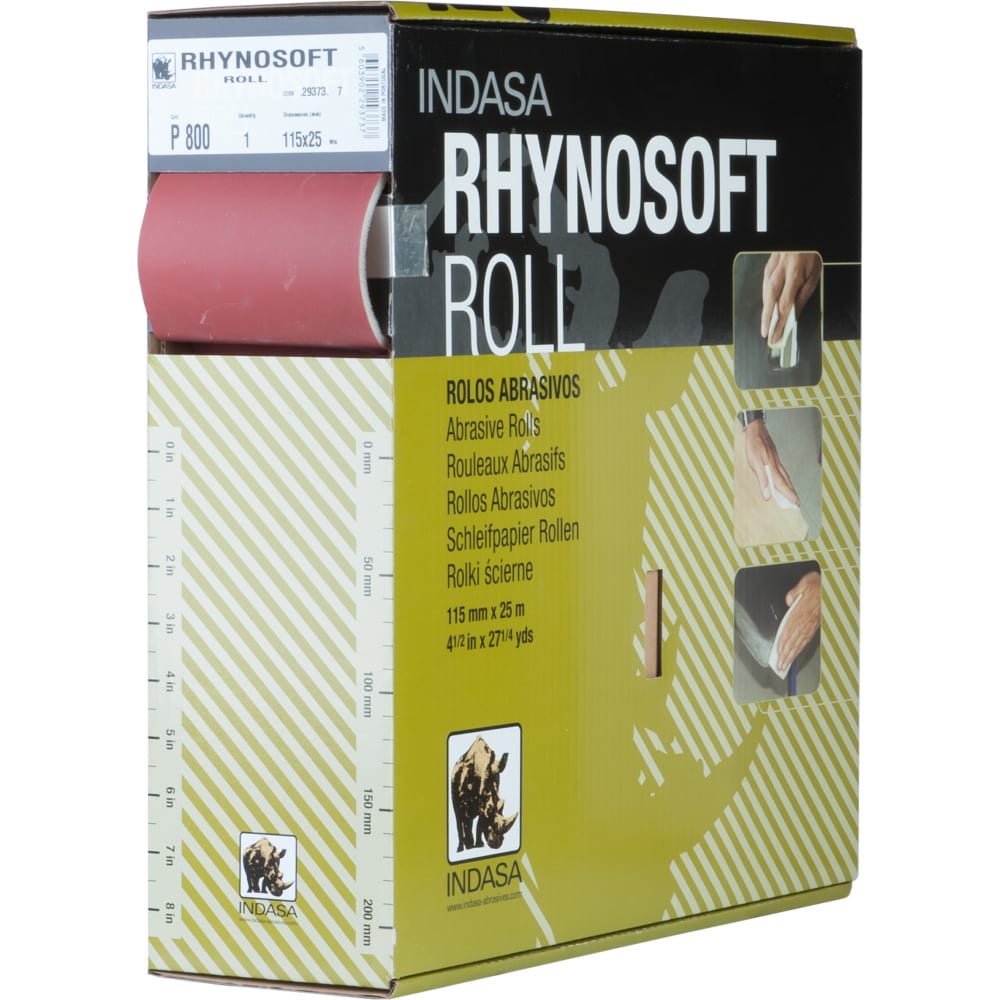 INDASA RHYNOSOFT Рулон 115мм 25м Р800 Абразивный материал 29373