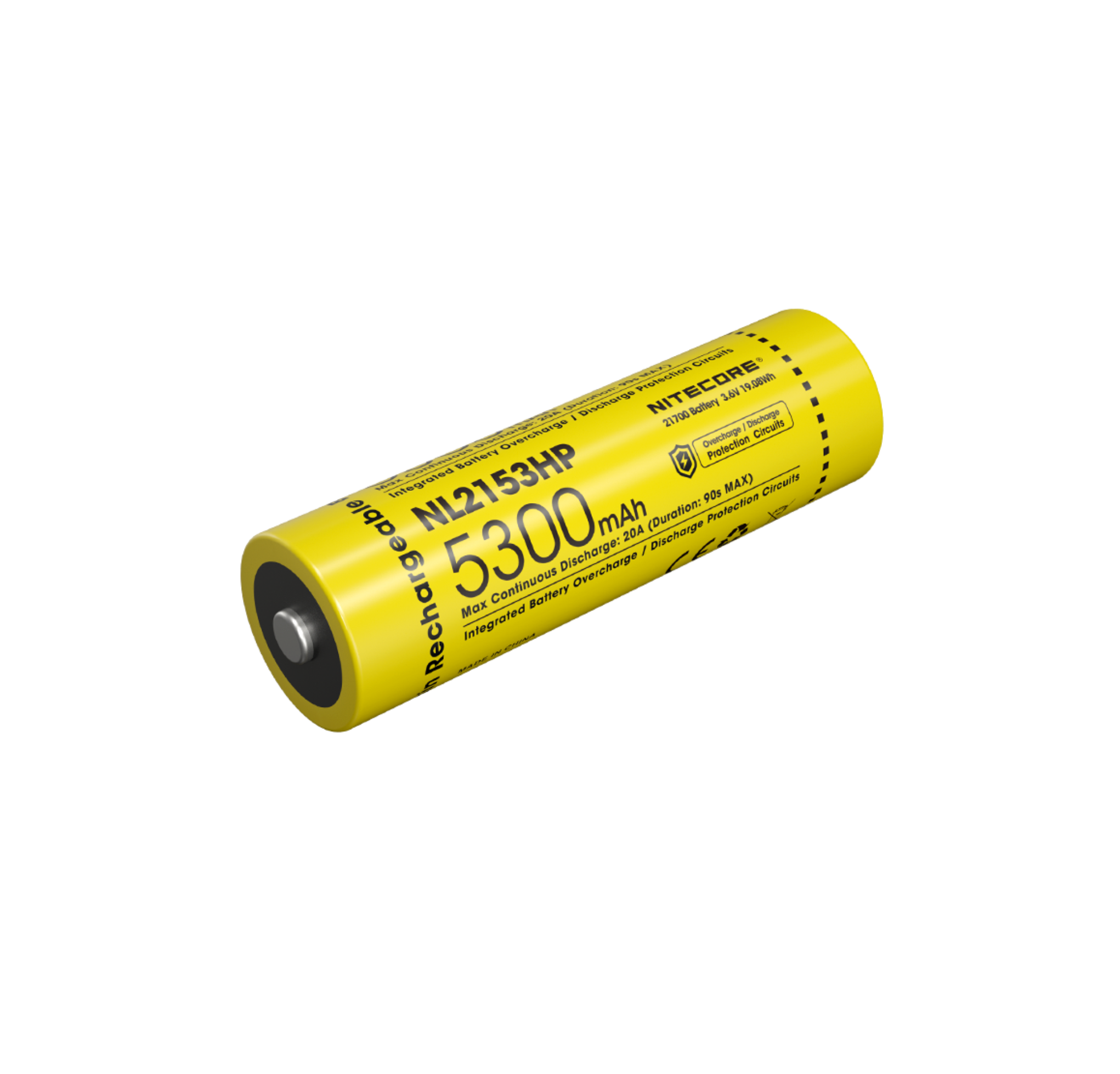 Аккумулятор Nitecore NL2153HP 21700 Li-ion 5300 mAh аккумулятор литий ионный olight orb 217c50 21700 5000mah