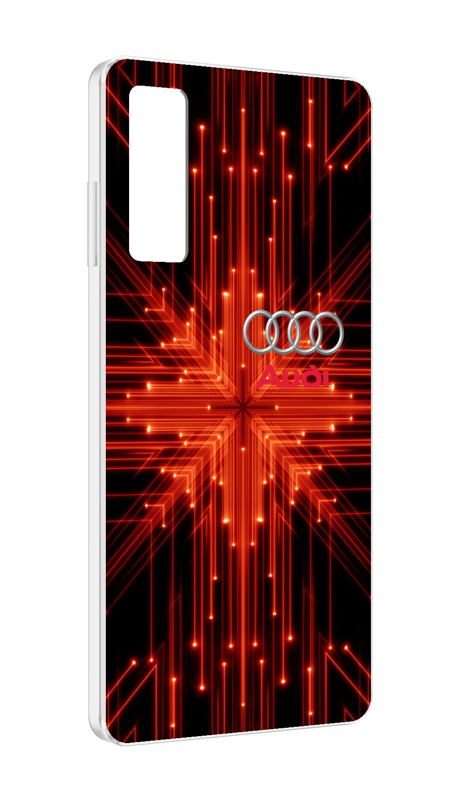 

Чехол MyPads Ауди-на-неоновом-фоне для TCL 20 5G, Прозрачный, Tocco