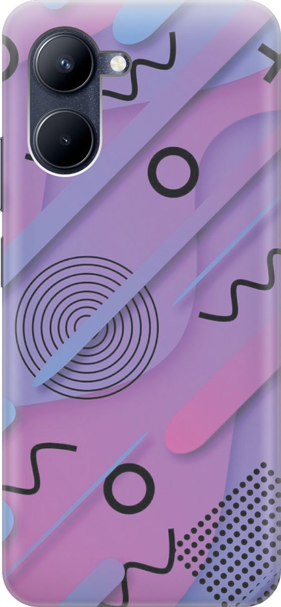 

Силиконовый чехол на realme C33 с принтом "Сиреневый супрематизм", Голубой;розовый, 1573400