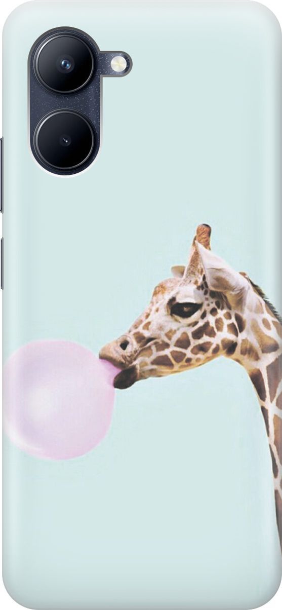 

Силиконовый чехол на realme C33 с эффектом блеска "Жирав и жвачка", Голубой;коричневый, 1574200