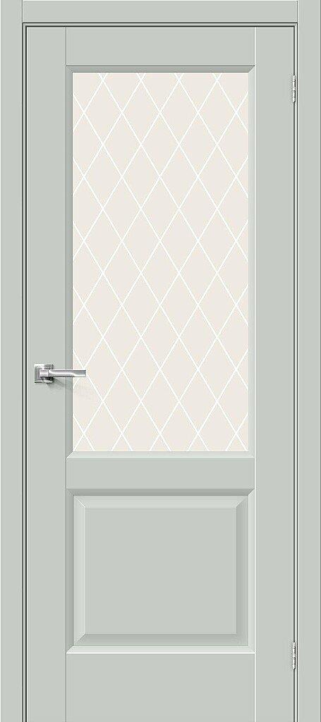 

Дверь Неоклассик-33 Grey Matt White Сrystal Mr.Wood Браво, Bravo 200*60