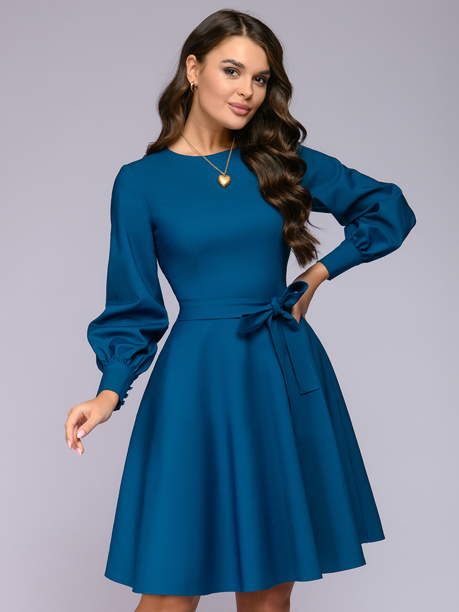 фото Платье женское 1001dress 0132101-02201 синее 40 ru