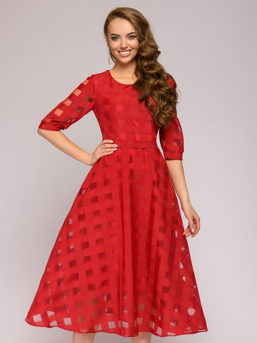 фото Платье женское 1001dress 0112001-30058 красное 42 ru