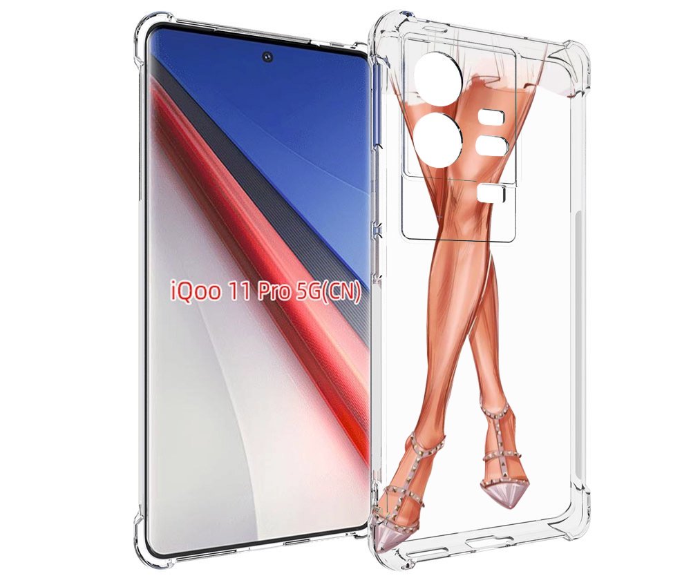

Чехол бампер MyPads Ножки для Vivo iQOO 11 Pro противоударный, Прозрачный, Tocco