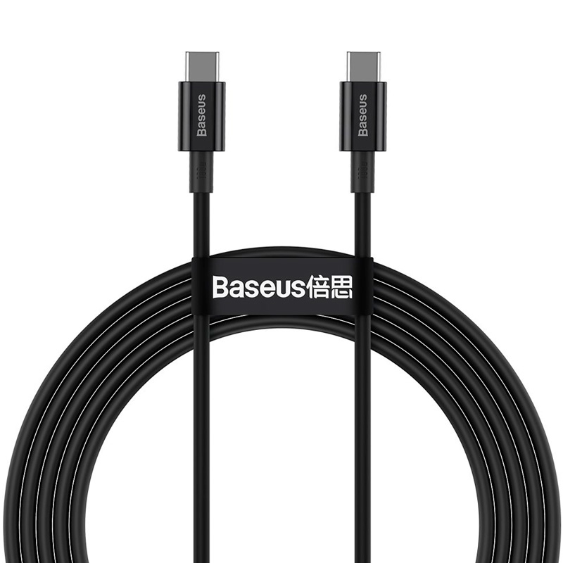 фото Кабель usb type-c - usb type-c baseus 2 м черный