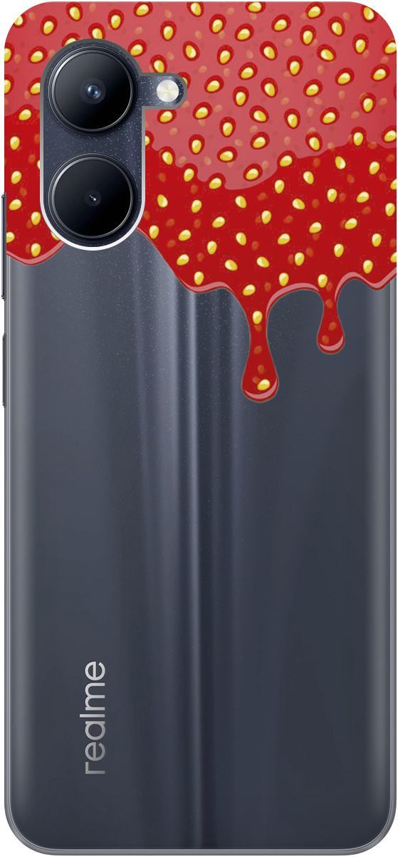 

Силиконовый чехол на realme C33 с 3D принтом "Jam" прозрачный, Прозрачный;красный, 1575000