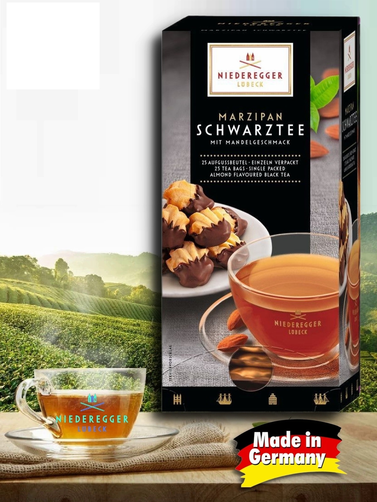 

Черный чай Niederegger с марципаном 25 пакетиков, 50 г