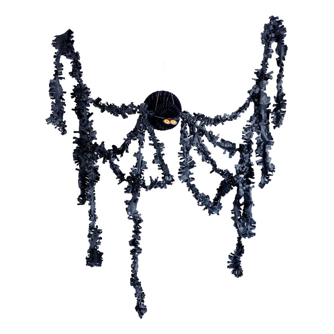 Паук для Halloween Веселая Затея черный 160 см