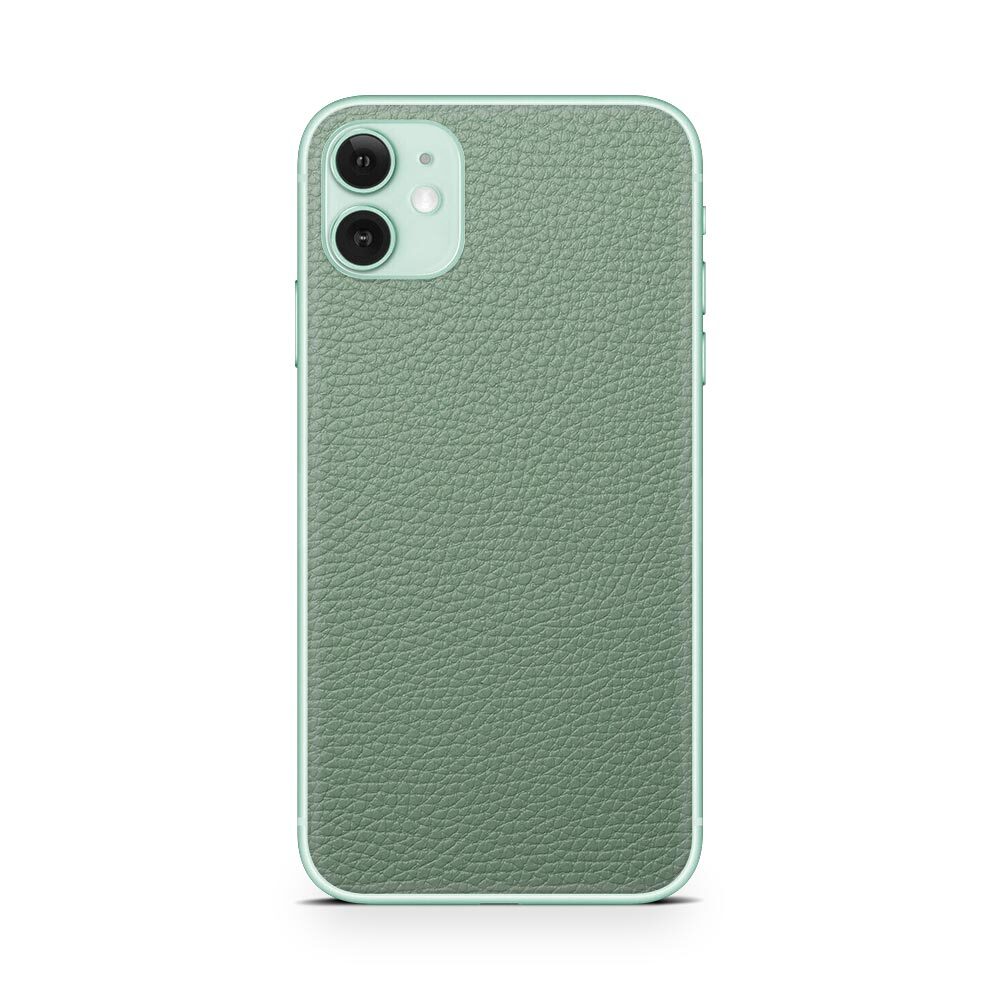 

Наклейка Glueskin из натуральной кожи Classic для Apple iPhone 11, Зеленый