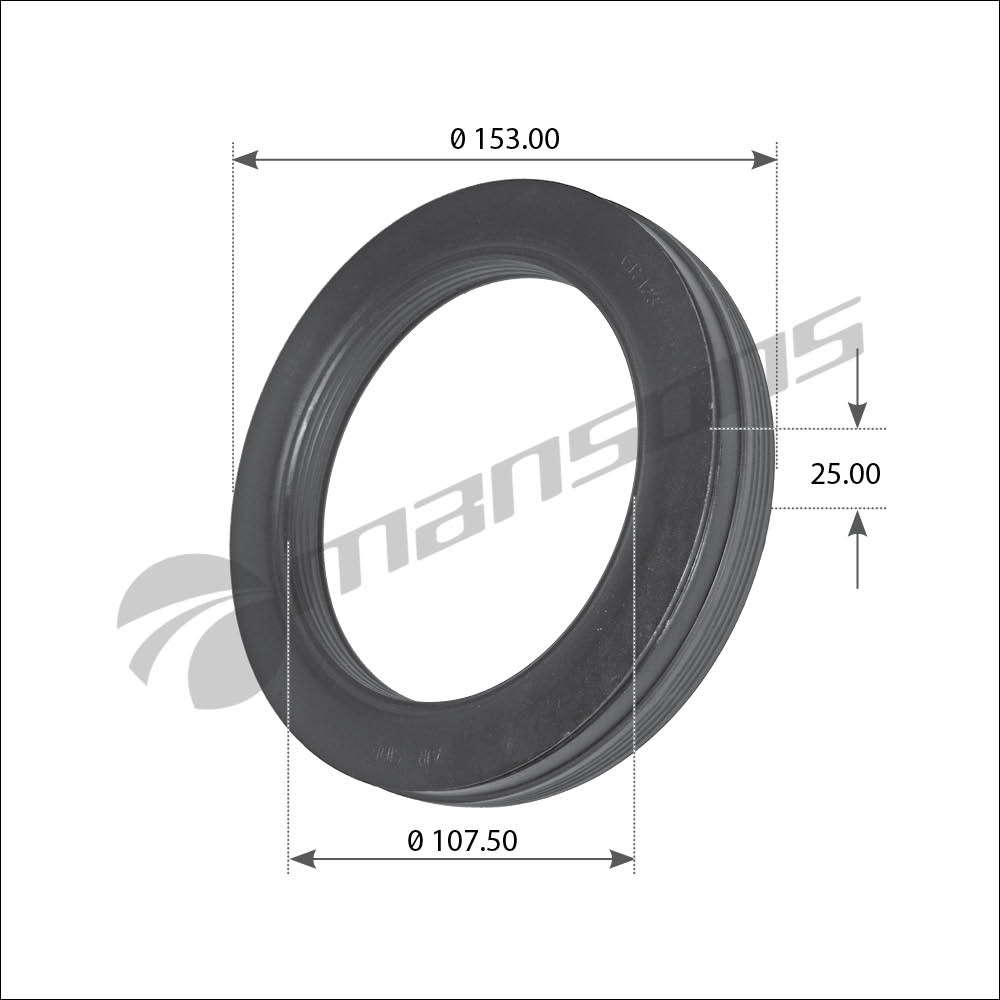 Сальник Fruehauf Ступицы (107.5x152.2x28.5) Mansons Mansons арт. GR123