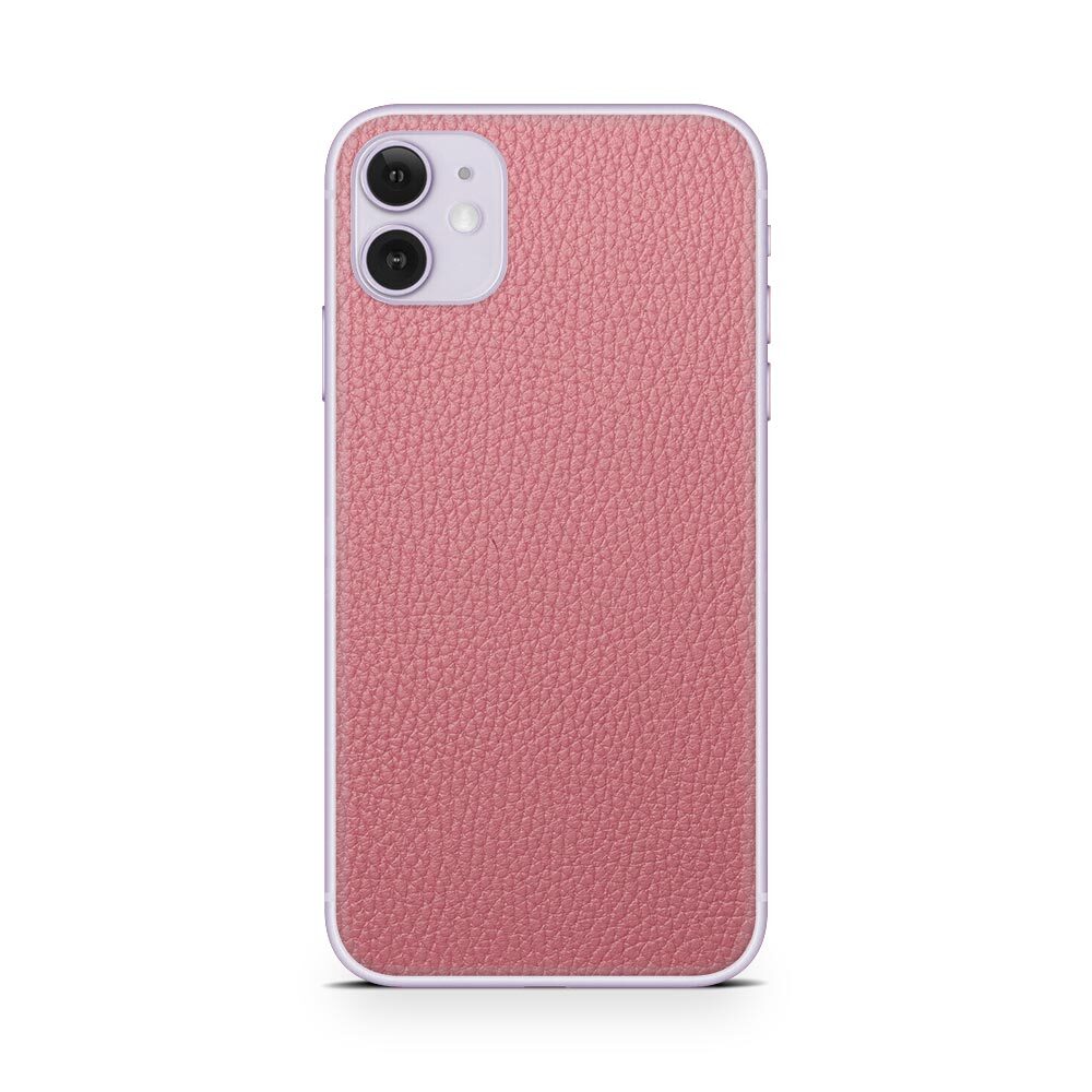 

Наклейка Glueskin из натуральной кожи Classic для Apple iPhone 11, Розовый