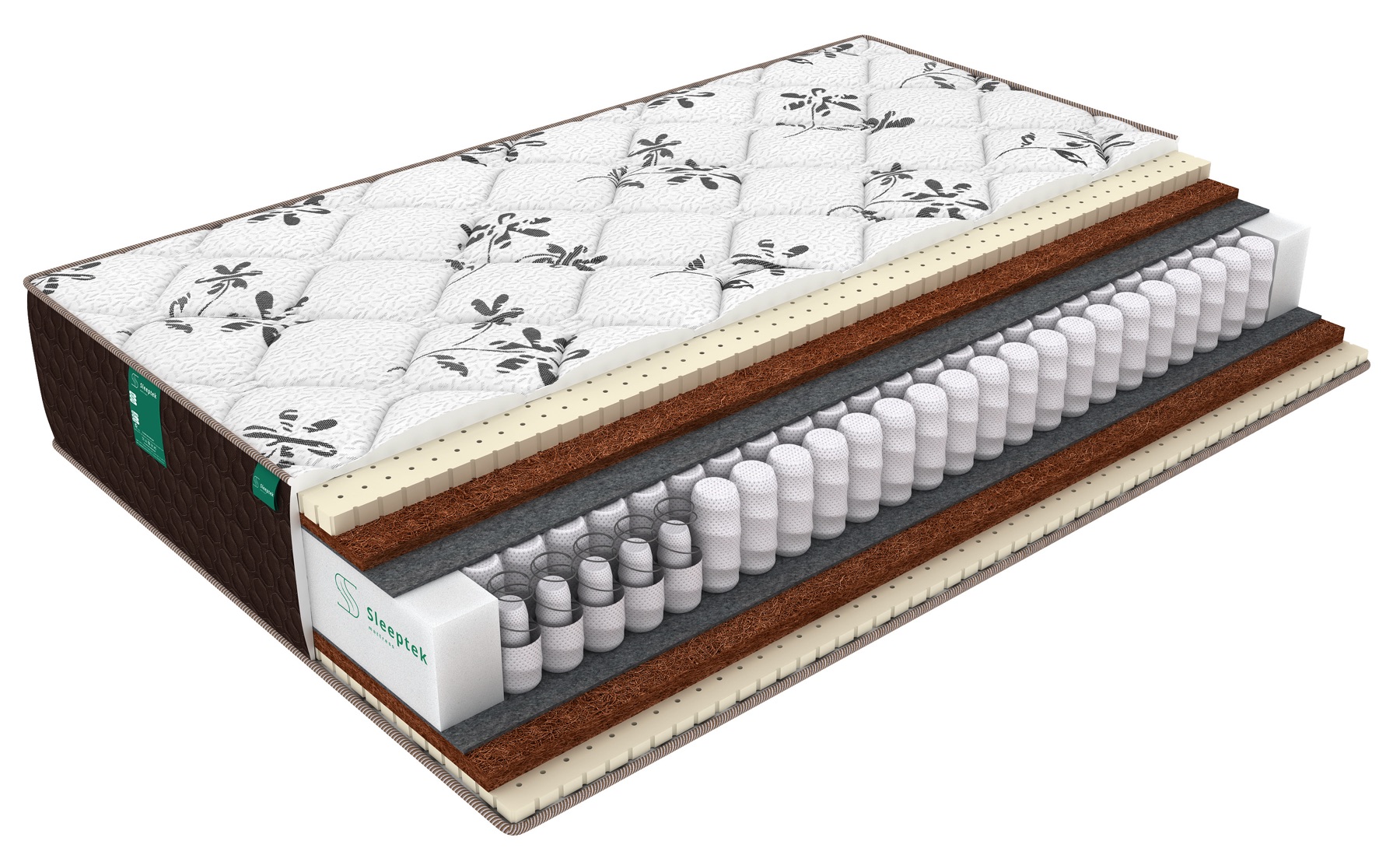 

Матрас пружинный SLEEPTEK Duplex LatexCocos Mix 95х195, высота 21 см., Двусторонний с разн