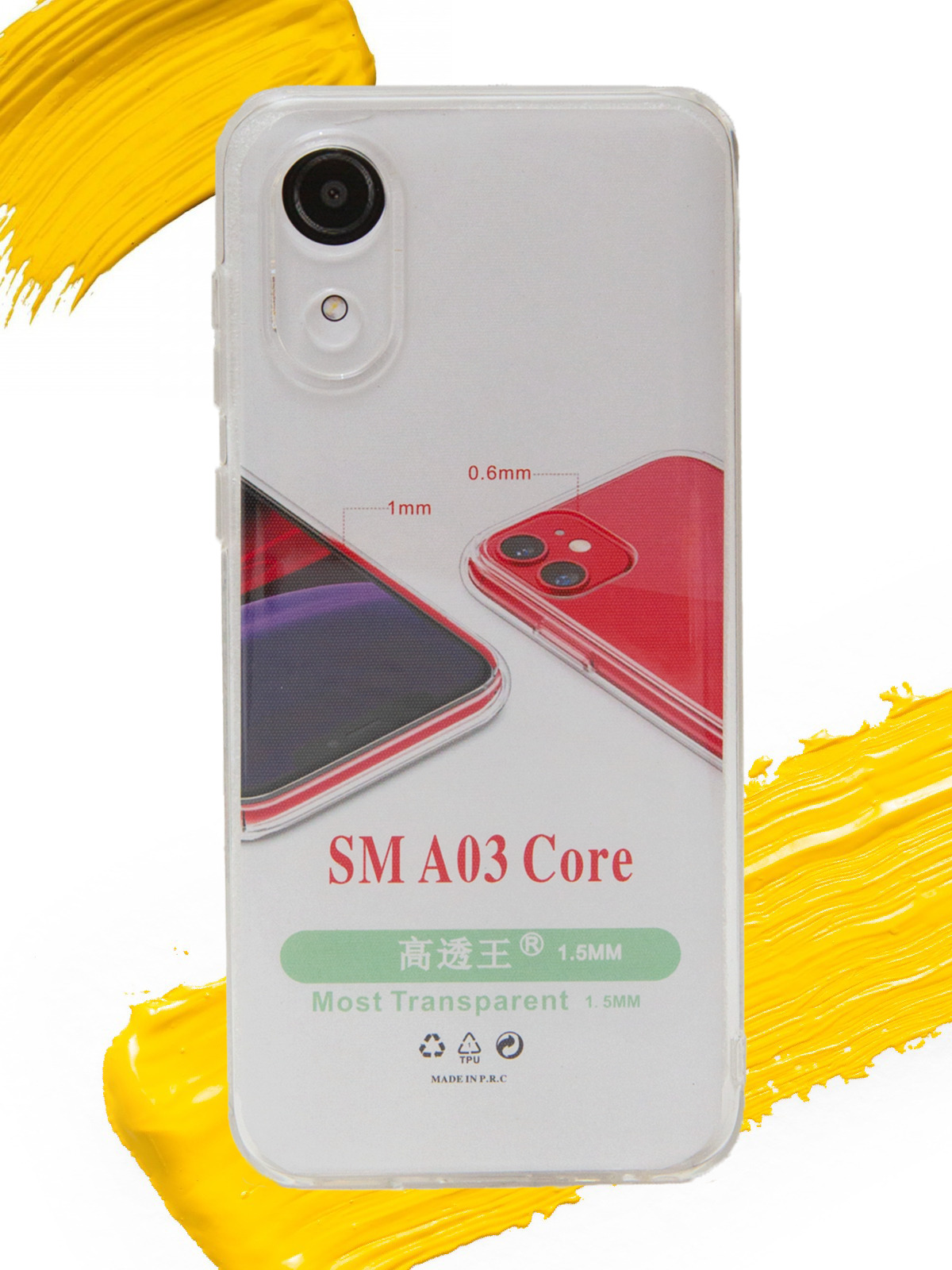 

Чехол для Samsung Galaxy A03 Core, прозрачный, Silicone case