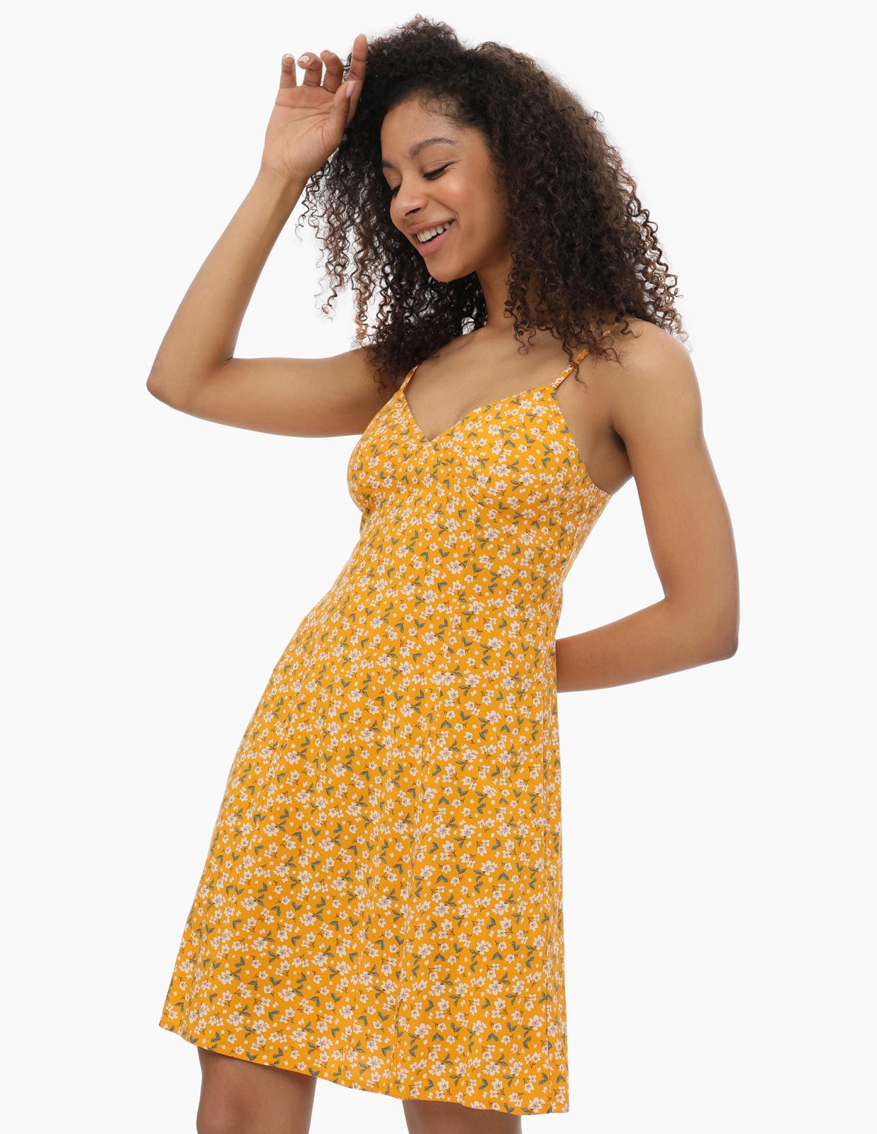 Платье женское Gloria Jeans GDR026875 желтое L