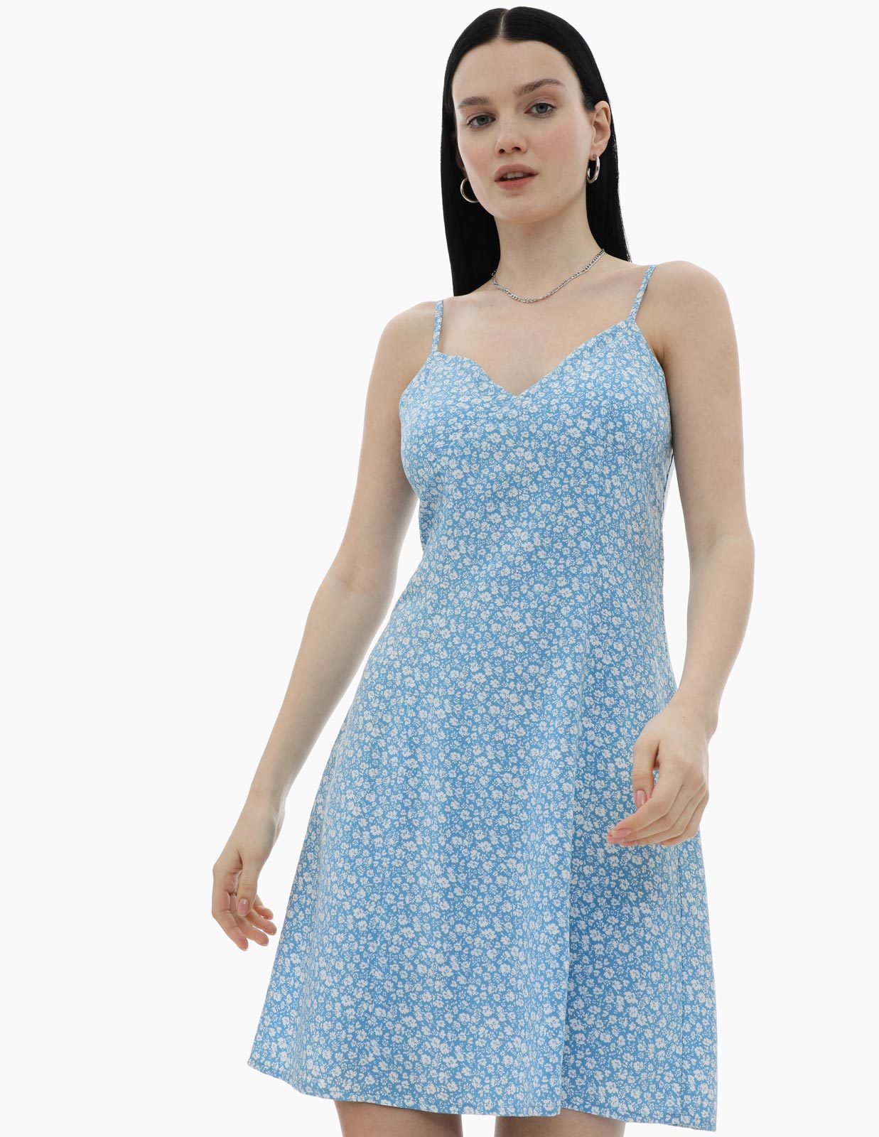 Платье женское Gloria Jeans GDR026875 голубое XS