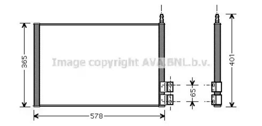 Радиатор Кондиционера Внешний AVA FDA5328