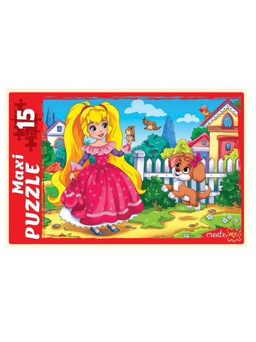 

Макси-пазлы Принцесса и щенок , 15 элементов (арт. ПМ35-7319)