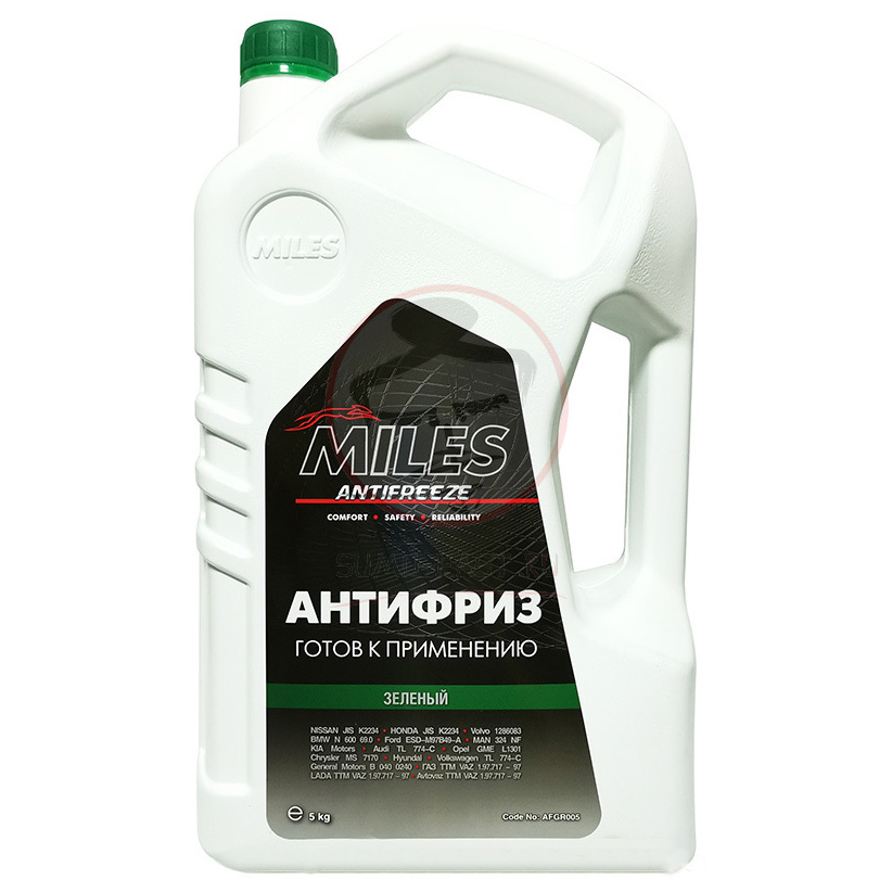 фото Антифриз g11 miles готовый 5кг (зеленый) miles арт. afgr005