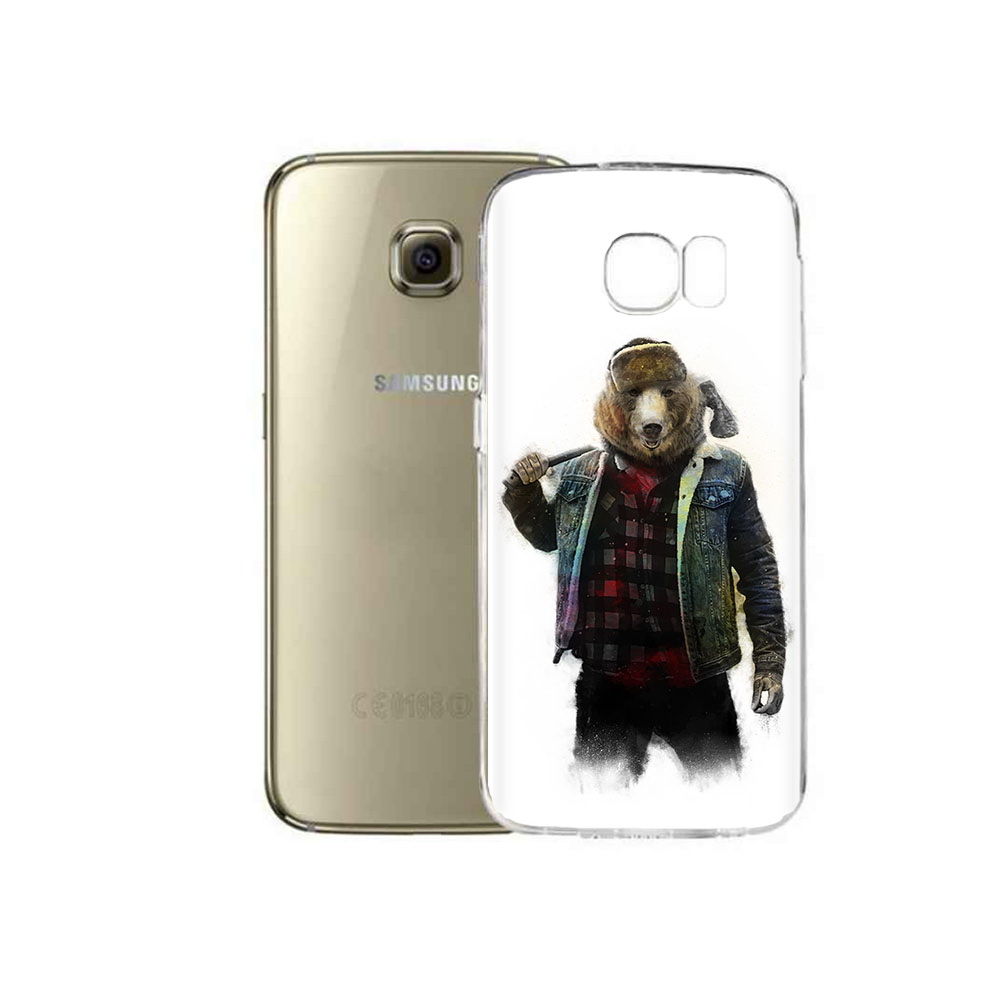 

Чехол MyPads Tocco для Samsung Galaxy C5 Pro медведь с топором (PT61139.577.469), Прозрачный, Tocco