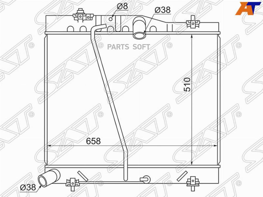 

Радиатор Toyota Hiace/Regius Ace 1Tr-Fe/2Tr-Fe 04-