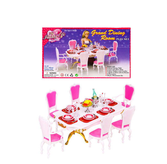 фото Игровой набор мебели роскошная столовая-1 рыжий кот