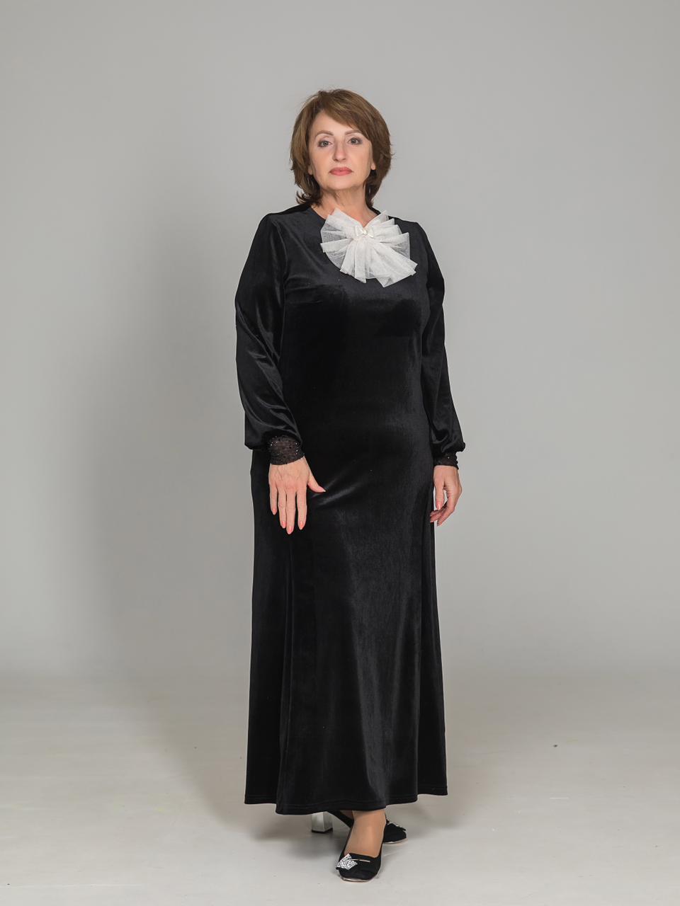 Платье женское VARSENA С бантом черное 52 RU