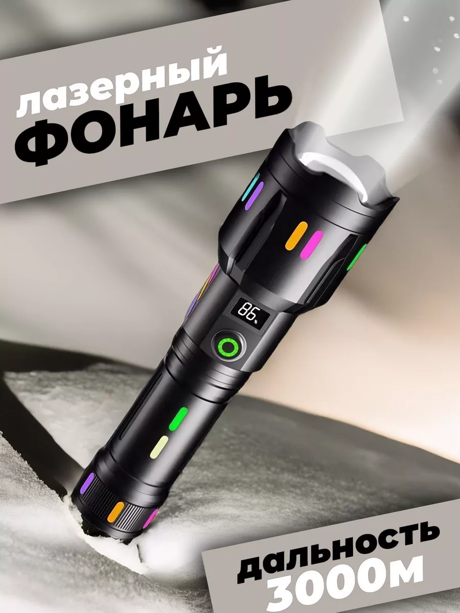 

Фонарь светодиодный мощный, ручной, аккумуляторный 6083-PM30-TG, Черный, 6083-PM30-TG