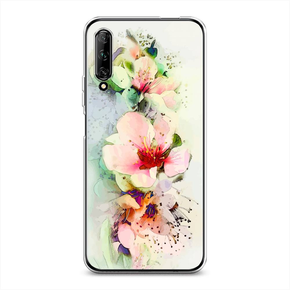 

Чехол на Huawei Y9s "Нежные цветы", Зеленый;розовый, 611150-2
