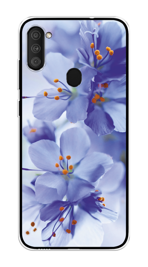 

Чехол на Samsung Galaxy A11/M11 "Фиолетовые цветки", Фиолетовый;синий, 2100150-1
