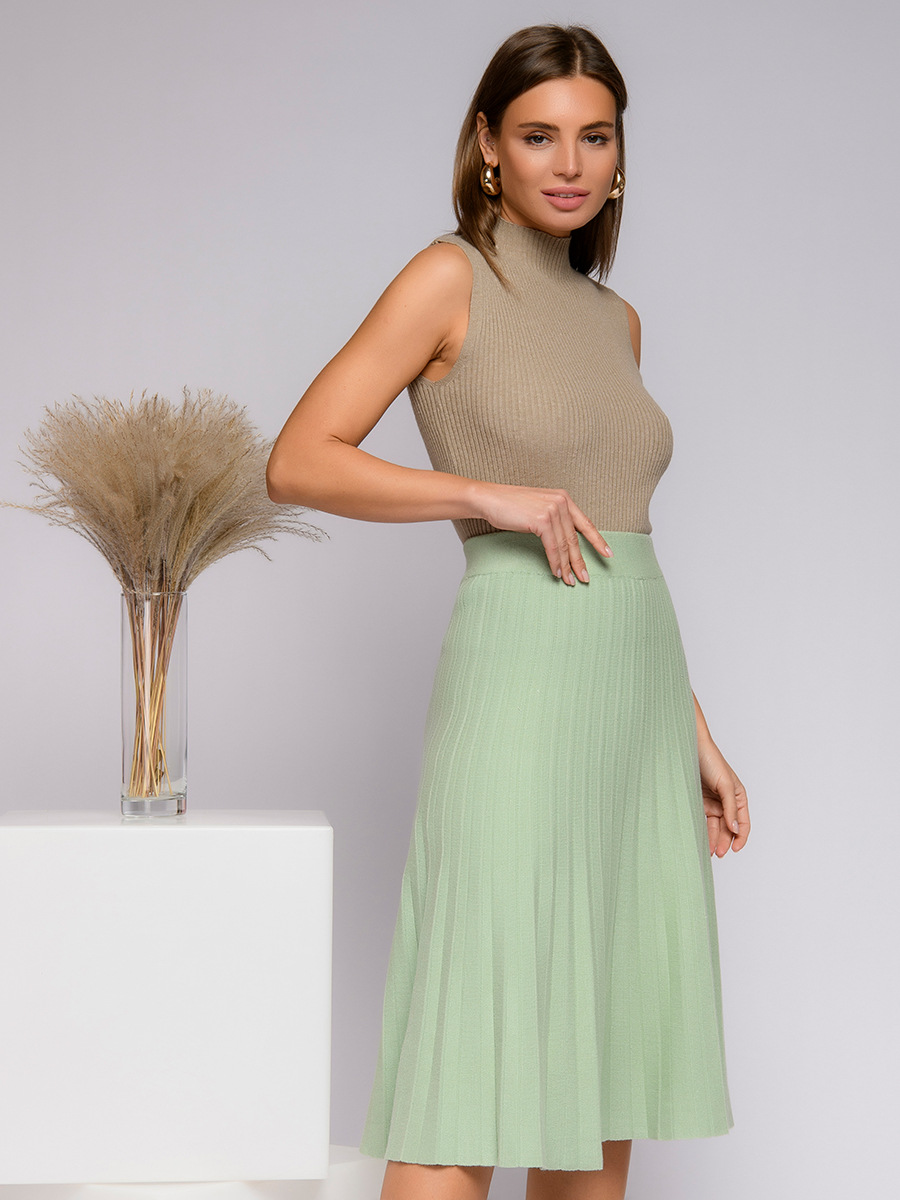 фото Юбка женская 1001dress 0142110-30204 зеленая 40-44 ru