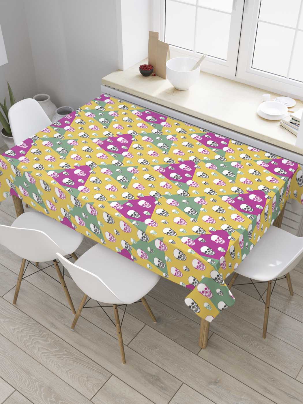 

Скатерть прямоугольная JoyArty "Зловещая атмосфера" из оксфорда, 120x145 см, Желтый, Зловещая атмосфера